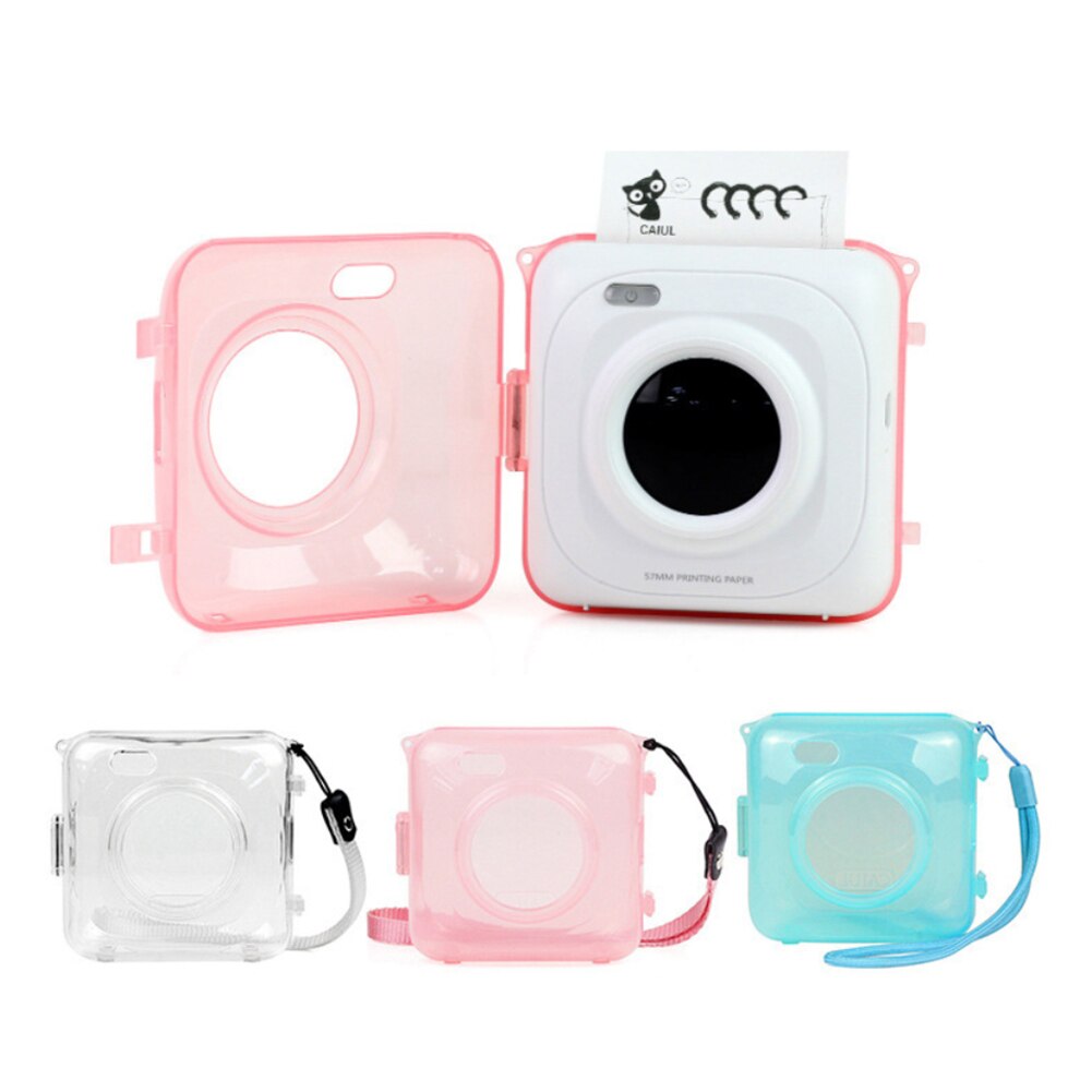 Lichtgevende Transparante Telefoon Printer Bag Case Hard Plastic Beschermhoes Cover Camera Shell Voor Paperang Reizen Accessoires