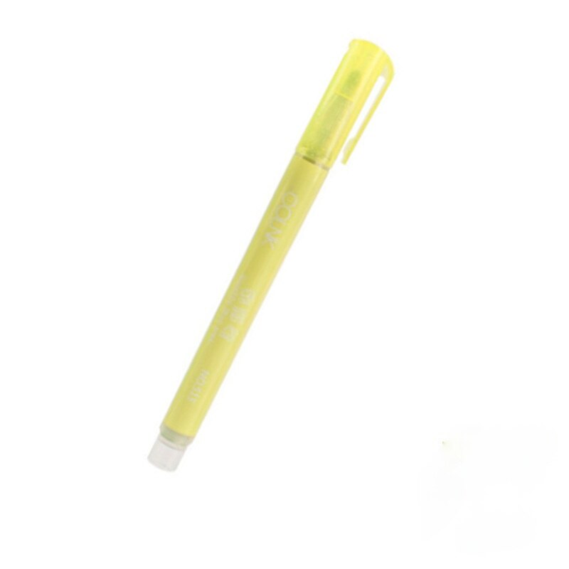 Stylo surligneur coloré pour dessin et écriture, marqueur Fluorescent à Double ligne: yellow
