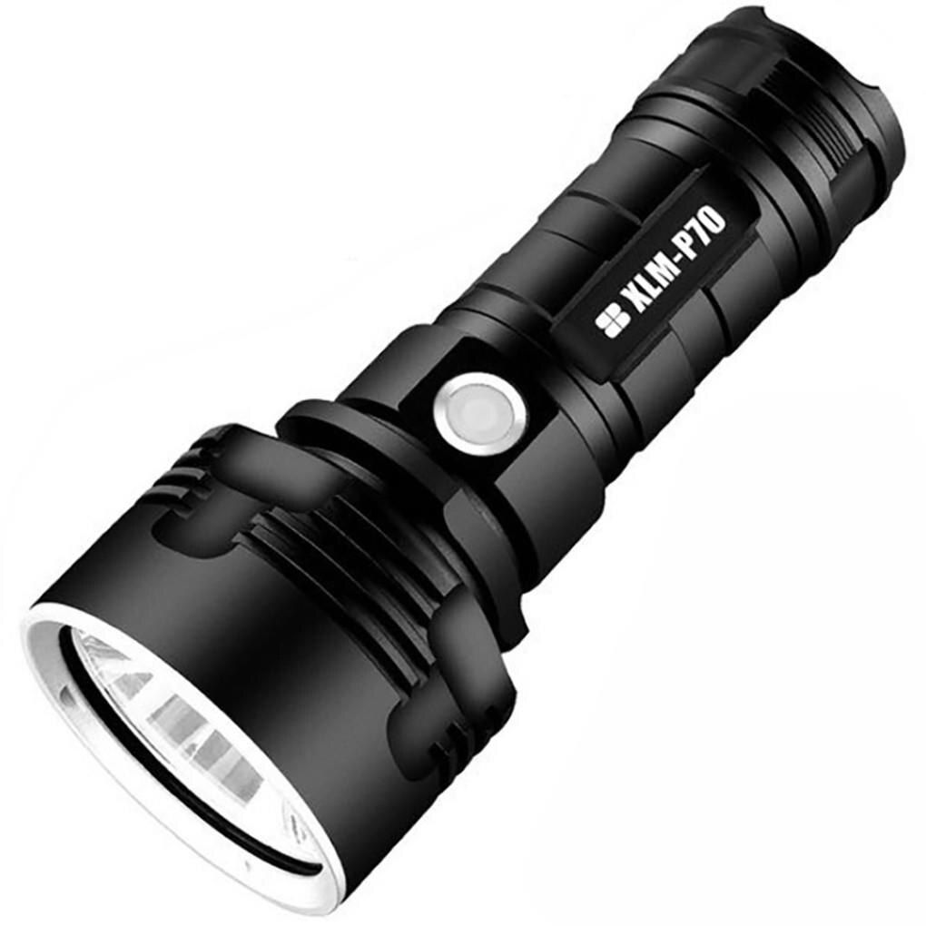 4 Core P70 Super Bright Flashlight Rechargeable Super Bright Remote LED Outdoor Searchlight 3 Lighting Modes For Hiking Camping
