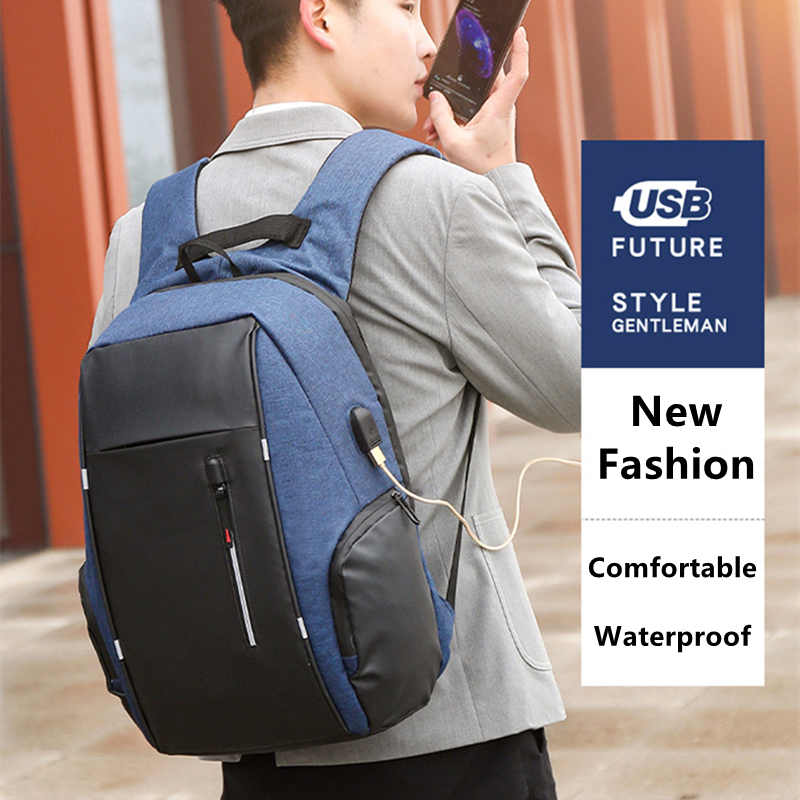 4 Colors Backpack Men USB Charging Waterproof 15.6 Inch Laptop Casual Oxford Male Business Bag Computer Notebook Backpacks