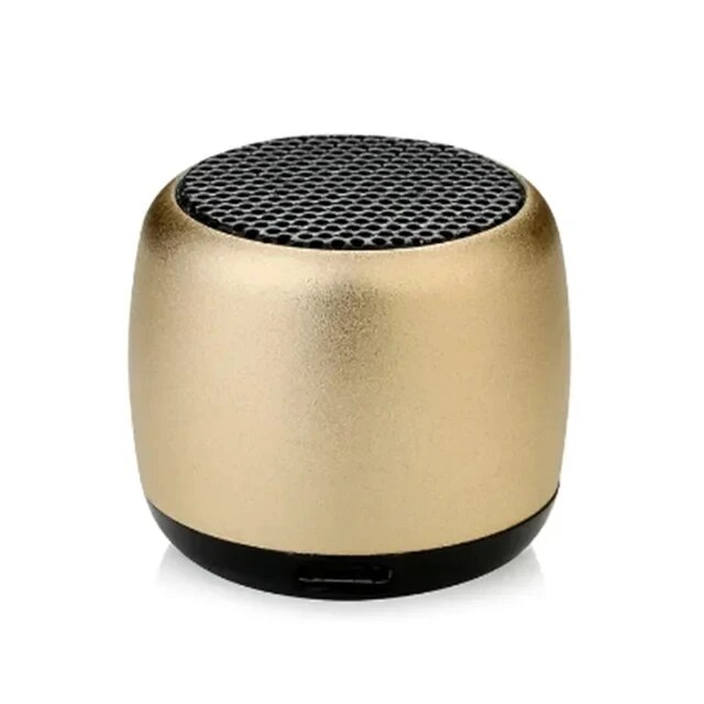 M1 bärbara bluetooth-högtalare musik stereo surround mini usb utomhus subwoofer högtalare ljudspelare högtalare mikrofon: Guld-