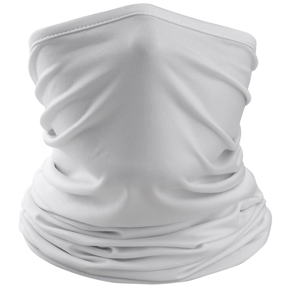 Pañuelo sotocasco de motocicleta para hombre y mujer, Bandana de verano para pesca, ciclismo, senderismo, deportes al aire libre, cuello, diadema, bufanda de tubo, pasamontañas mascarilla: White
