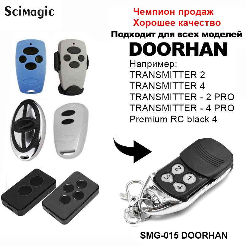DOORHAN Garage Door Remote Control 433MHz Rolling Code For DOORHAN Transmitter 2/Transmitter 4/TRANSMITTER -2 PRO/4 PRO Opener