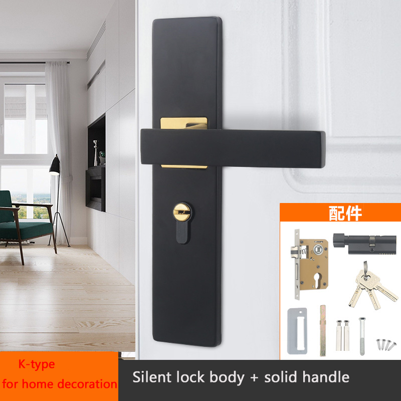 Slaapkamer Deurslot Set Intern Huis Met Sleutel Hout Veiligheidsdeurslot Voor Huis Deuren Knoppen Voor Deur Interieur Huis Beveiligingsslot: chroom