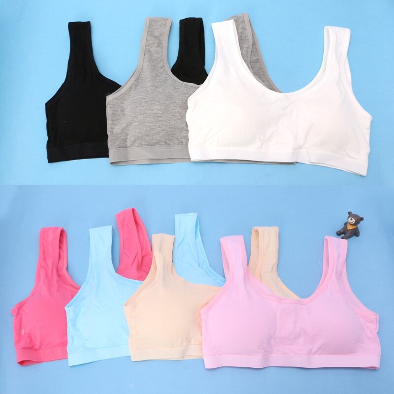 Ropa interior para niñas adolescentes, Sujetador deportivo para adolescentes, ropa interior para entrenamiento de pubertad