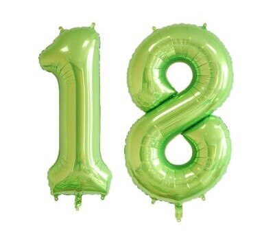 2pcs 32/40 inch Happy 18 Birthday Foil Balloons pink blue gold number 18th Years Old Party Decorations Man Boy Girl Supplies