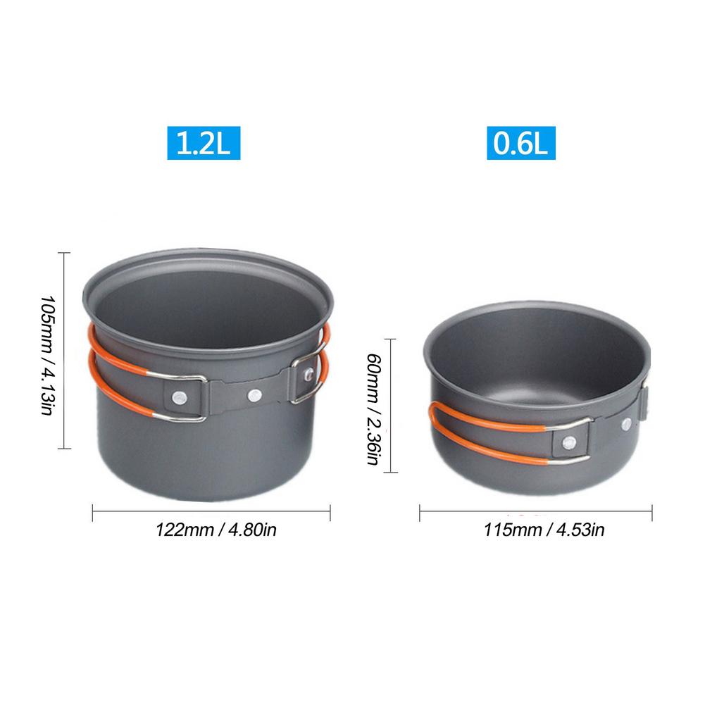 Mini Stove Outdoor Hiking Fishing Folding Gas Water Heater Cooker Camp Pot Set Portable Cooker Pot Set Travel Camping