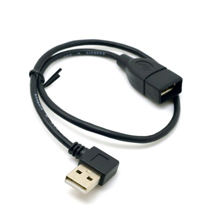 10Cm 20Cm 40Cm USB2.0 Kabel Usb Man-vrouw Verlengkabel 90 Graden Schuine