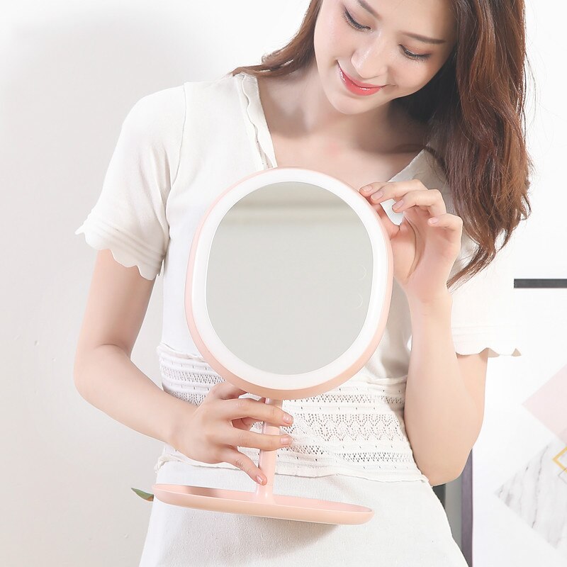 LED makeup mirror desktop with lamp smart charging beauty makeup dressing table mirror Cosmetic Tools mx12261450