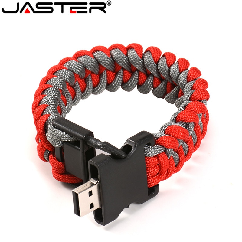 JASTER di Nylon Intrecciato I Braccialetti USB flash drive Pen drive All'aperto U disk Braccialetti 4GB 8GB 16GB 32GB 64GB 128GB di Storage Esterno