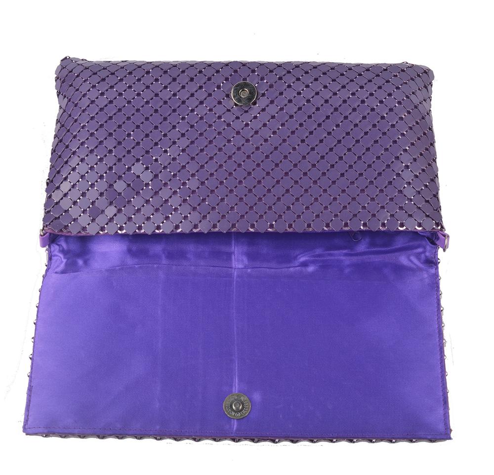 Women's Handbags and Purses Royal Blue Purple Aluminum Evening Party Clutch Bags Ladies Casual Girls Day Clutches Retro