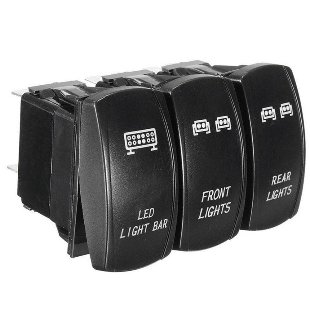 3 * Voor & Achter & Led Verlichting Bar Rocker Switch Voor Utv Polaris Rzr 4 Xp 900 1000 Rangers/Boten/Auto 'S/Vrachtwagens/Machines/ Tractor