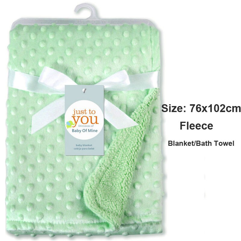 Spids fleece baby ark tæppe nyfødt baby indpakning konvolut wrap nyfødt baby sengetøj tæppe 76 x 102cm: Grøn