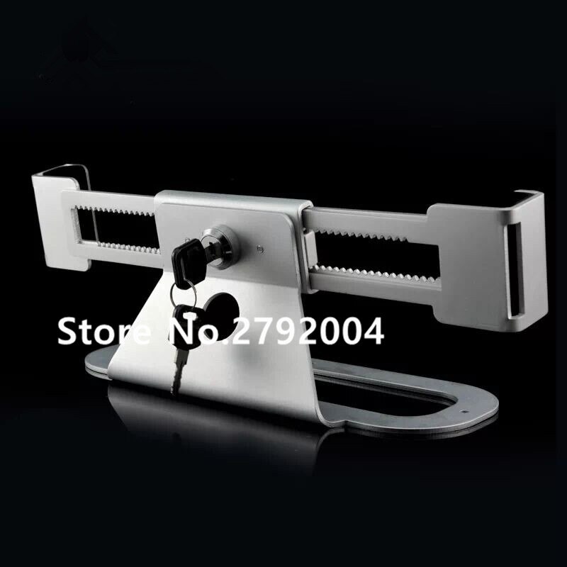 Metallic stretch laptop security display stand notebook computer desk mount anti-theft lock for all kinds of laptop with keys