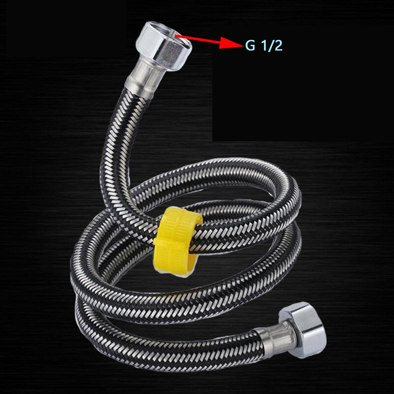 SUS304 Stainless Steel Plumbing Hose G 1/2 Faucet Water Supply Connecting Lines WC Toilet Braided Hoses Water Heater Connector