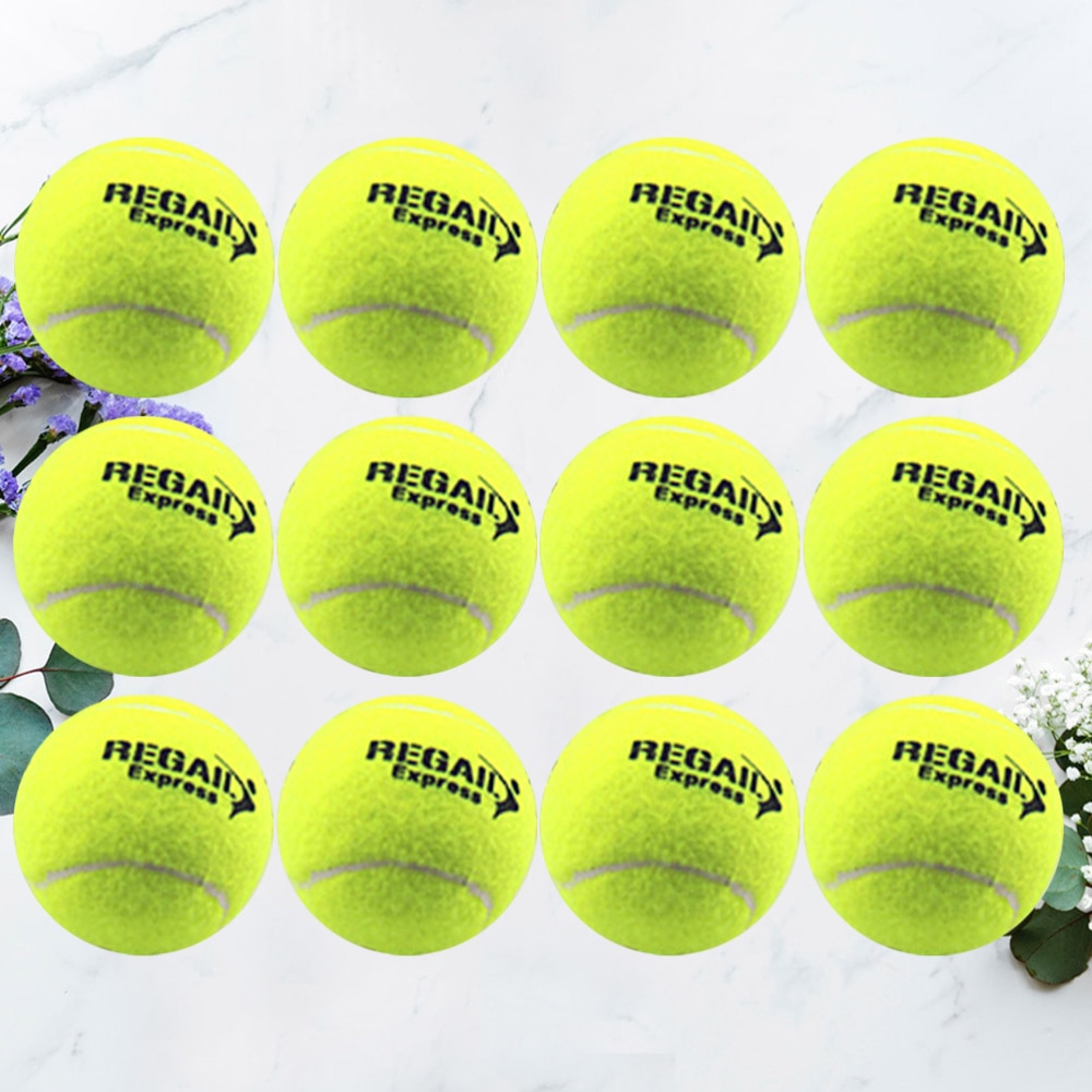 12PCS Elastic Tennis Balls Training Tennis Balls for Sports Practice Outdoor