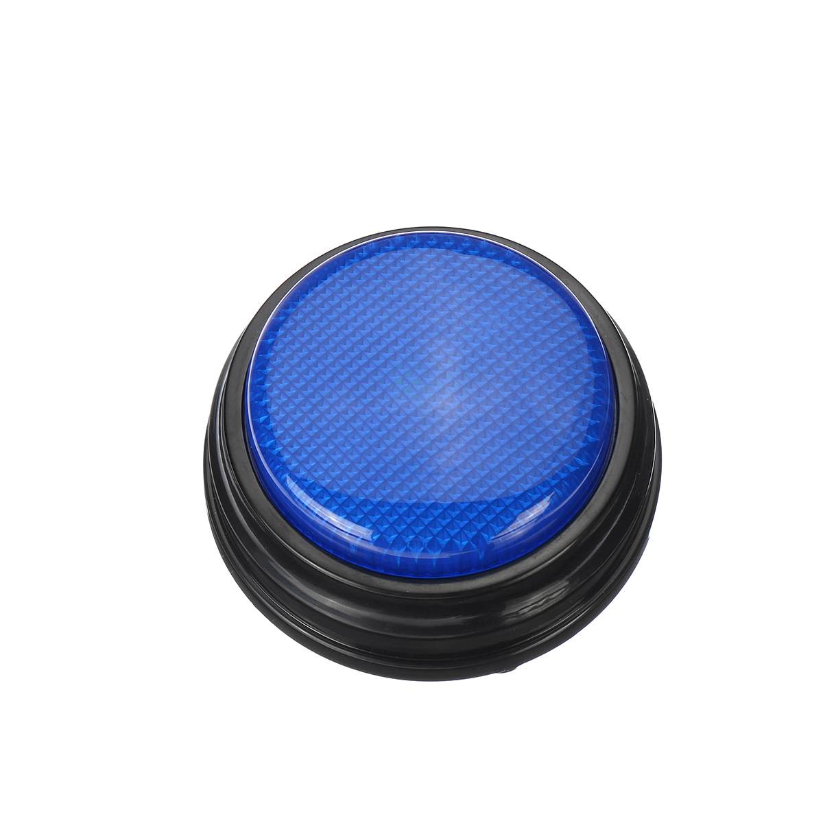 Bouton de jeu alarme Buzzer | Enregistrable, bouton parlant jeu, avec son lumière saine, soulagement du Stress, blague, grand: Bleu
