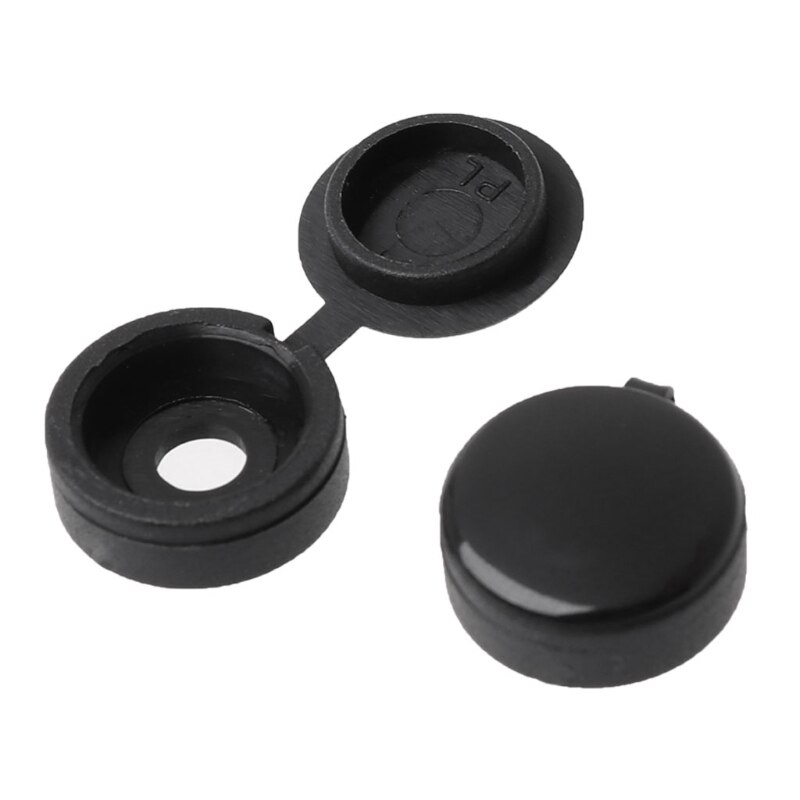 50Pcs Hinged Plastic Screw Cover Fold Cap Button For Furniture Decorative Cover N84F
