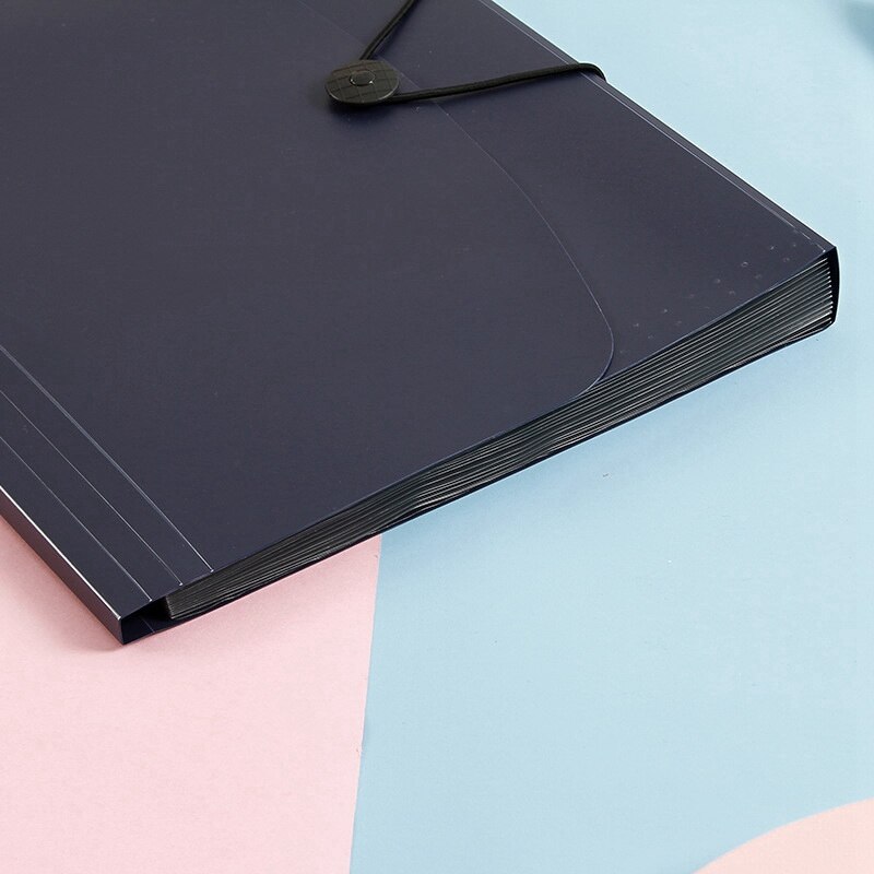 3Pc Pocket Expanding File Folder with Pockets Plastic Accordion File Organizer with Tab Stickers for Document Paperwork