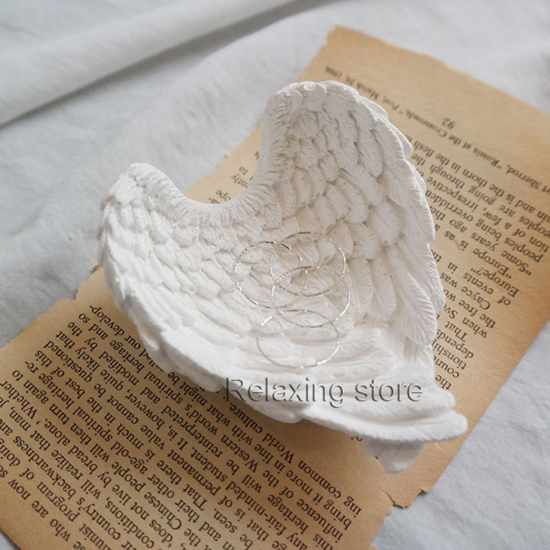 Engel FlüGel Beton Tablett Zement Handwerk Silikon bilden Aromatherapie Gips Gips Wohnkultur Schmuck Dispaly Fach Formen