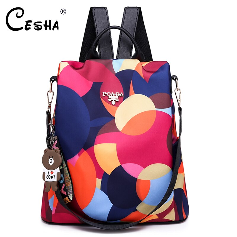 Pretty Style Girls Anti Theft School Backpack Casual Women Travel Backpack Durable Fabric Women Backpack