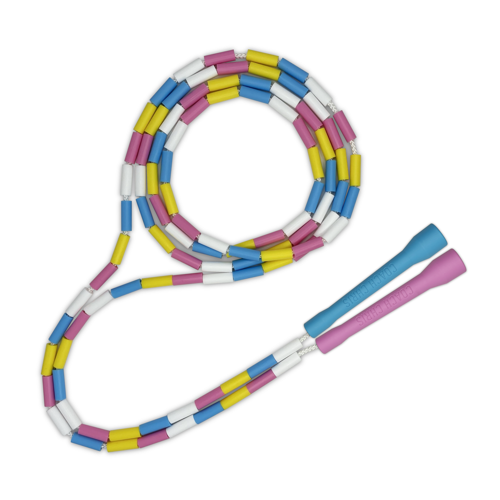 NEVERTOOLATE JR013P 2.9METER (BEADING LENGTH 2.75M) HARD BEADS BEADED SKIPPING JUMP ROPE FITNESS FRESTYLE JIMMY CROSSFIT: light yellow