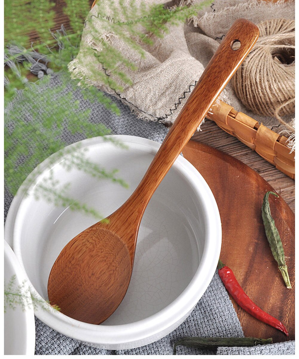 Long Wooden Cooking Rice Spatula Scoop Kitchen Utensil Non-stick Hand Wok Shovel Cooking Utensils Kitchenware Cooking Tools