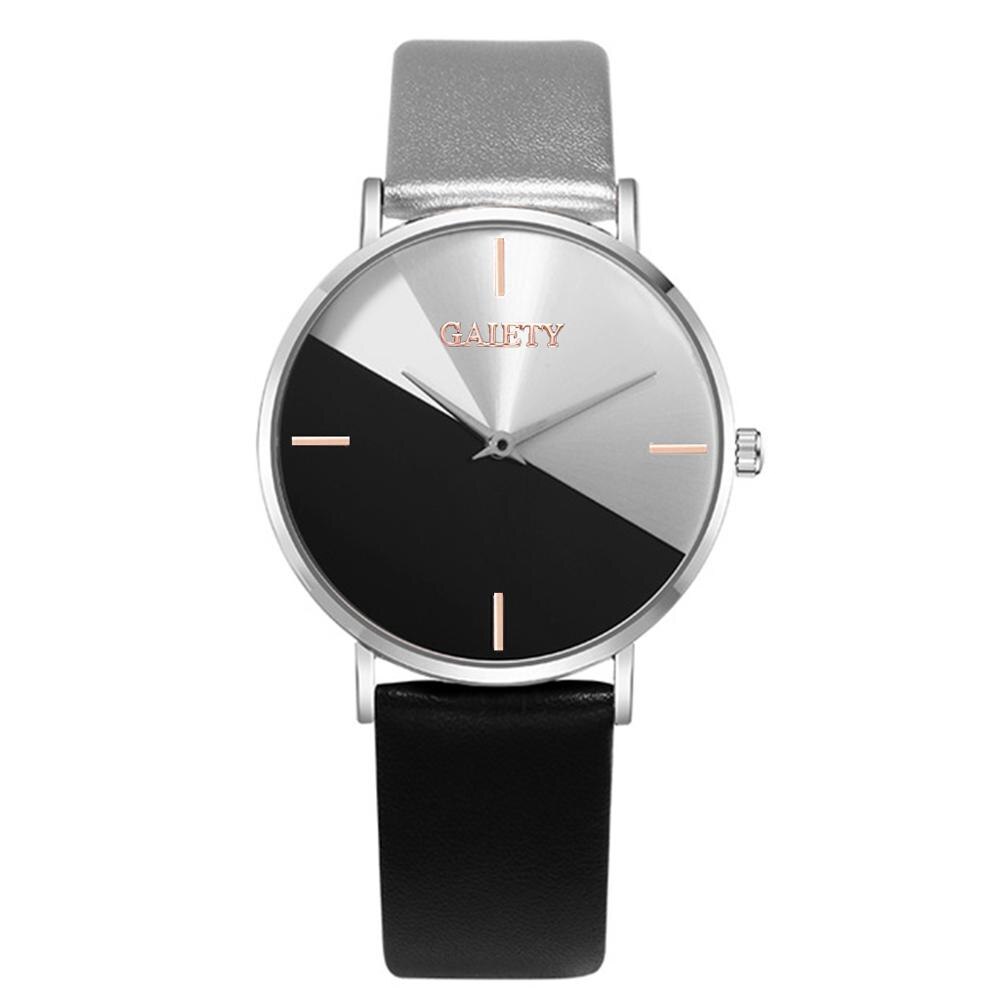 Gaiety Brand Women Watches Leather Rose Gold Dress Female Clock Luxury Brand Women Watches Simple Ladies Watches: Silver