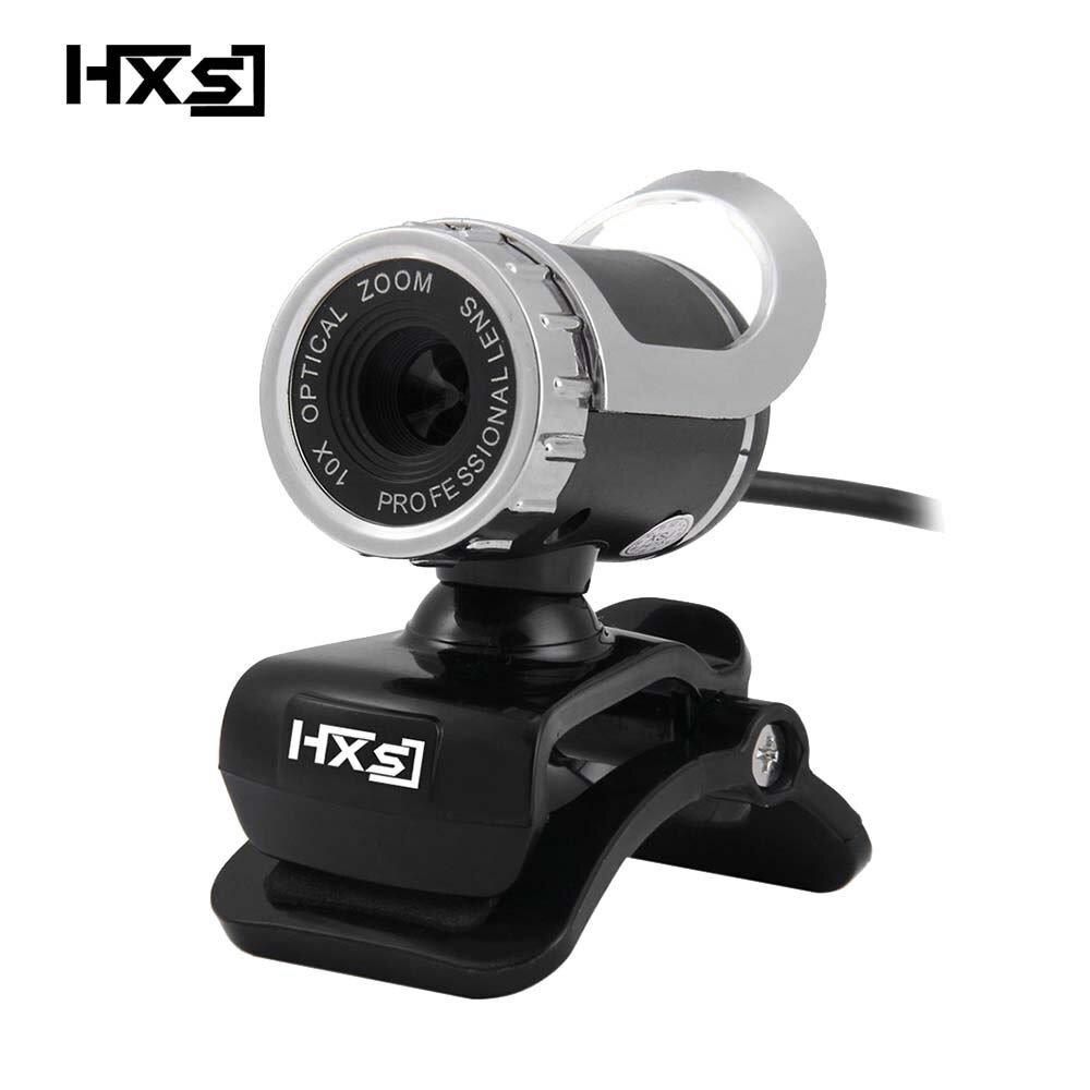 HXSJ HD Pixel High Definition Webkamera CMOS Drehbare Webcams USB Web Kamera Mit Mikrofon Mic für Computer PC Laptop: Schwarz