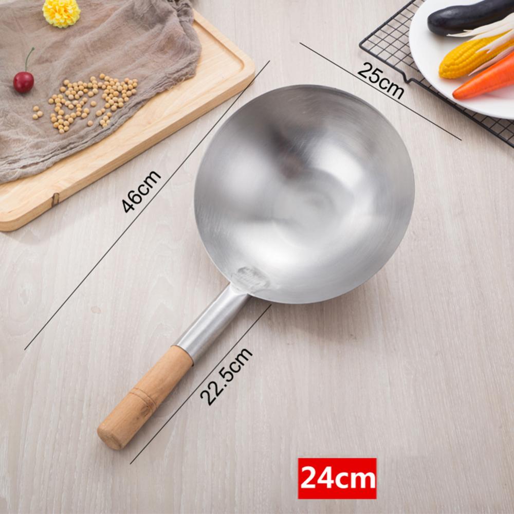 Wooden/Stainless Steel Handle No Coating Non-stick Spoon Wok Kitchen Gadgets