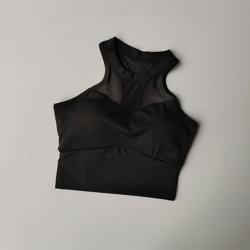 Komplementære bryster samlende sportsundertøy dame sexy bh-er mesh hurtigtørkende treningsvest yogadress utvendig bruk: Xl / Azurblå