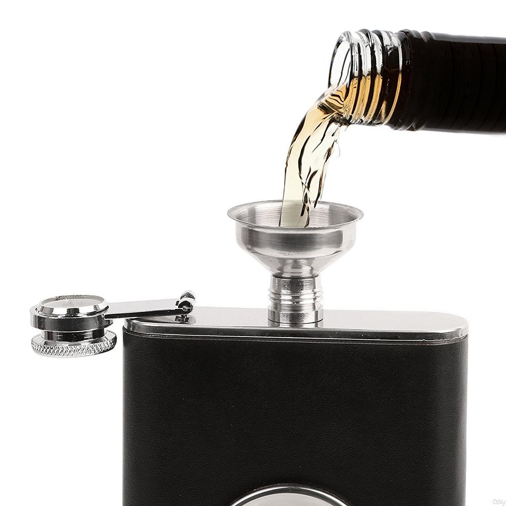 Stainless Steel Hip Flask Folding Telescopic Shot Flask Wine Carrier Container a Funnel Included #4W