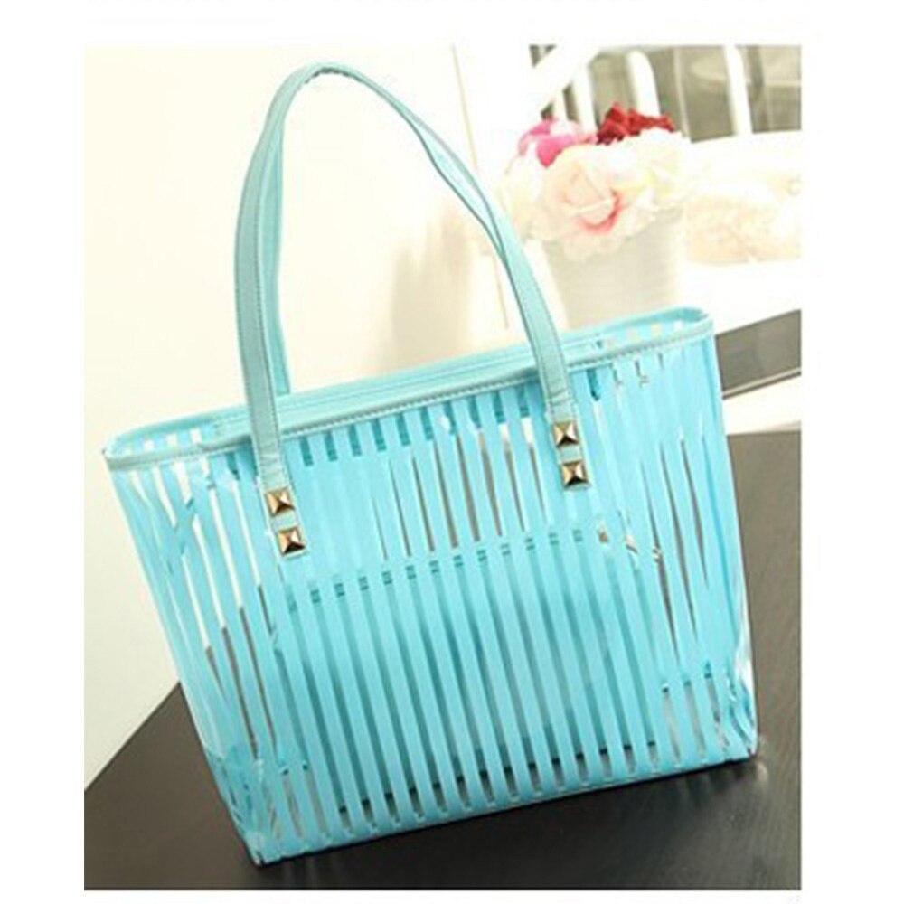 Pvc gelei tas voor dames, transparante schoudertas, crossbody tas voor meisjes: Hemelsblauw