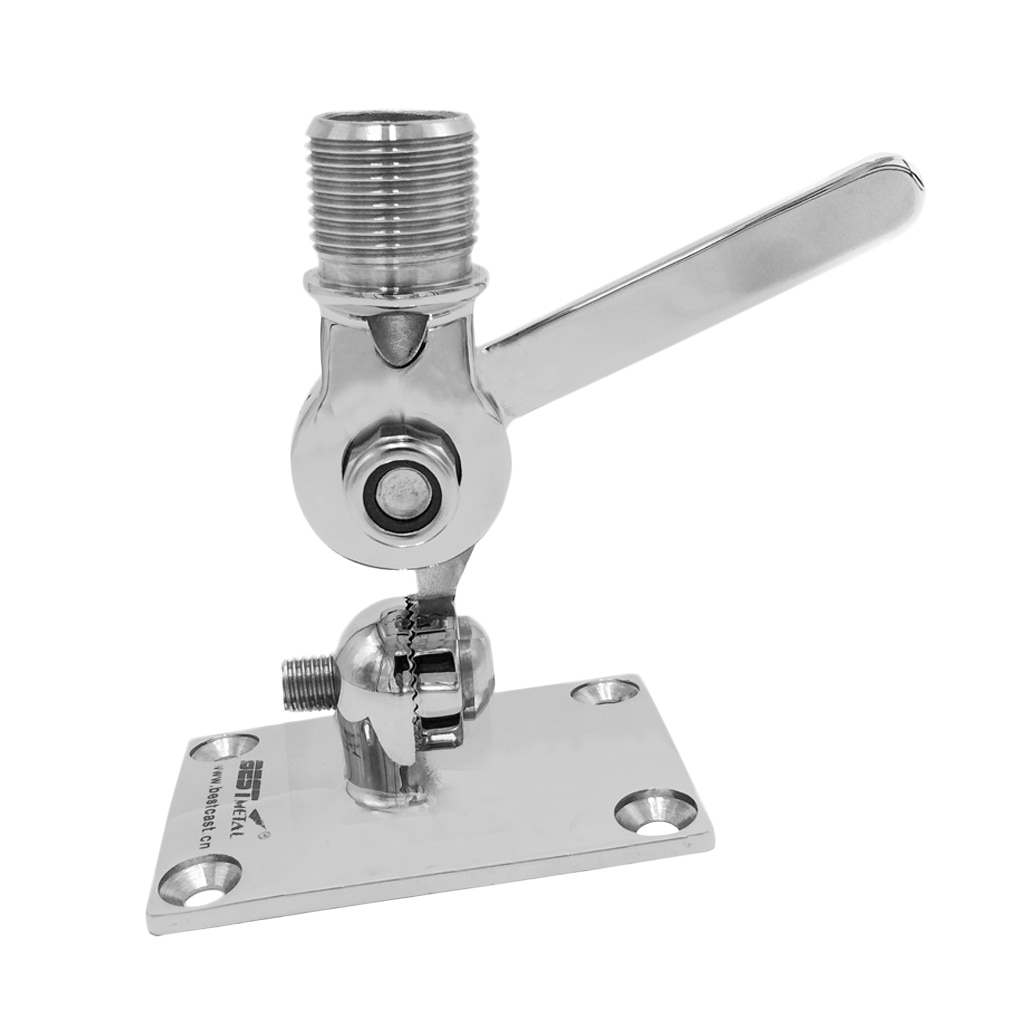Antenne Radio VHF en acier inoxydable, support à double Base réglable pour bateau/Marine