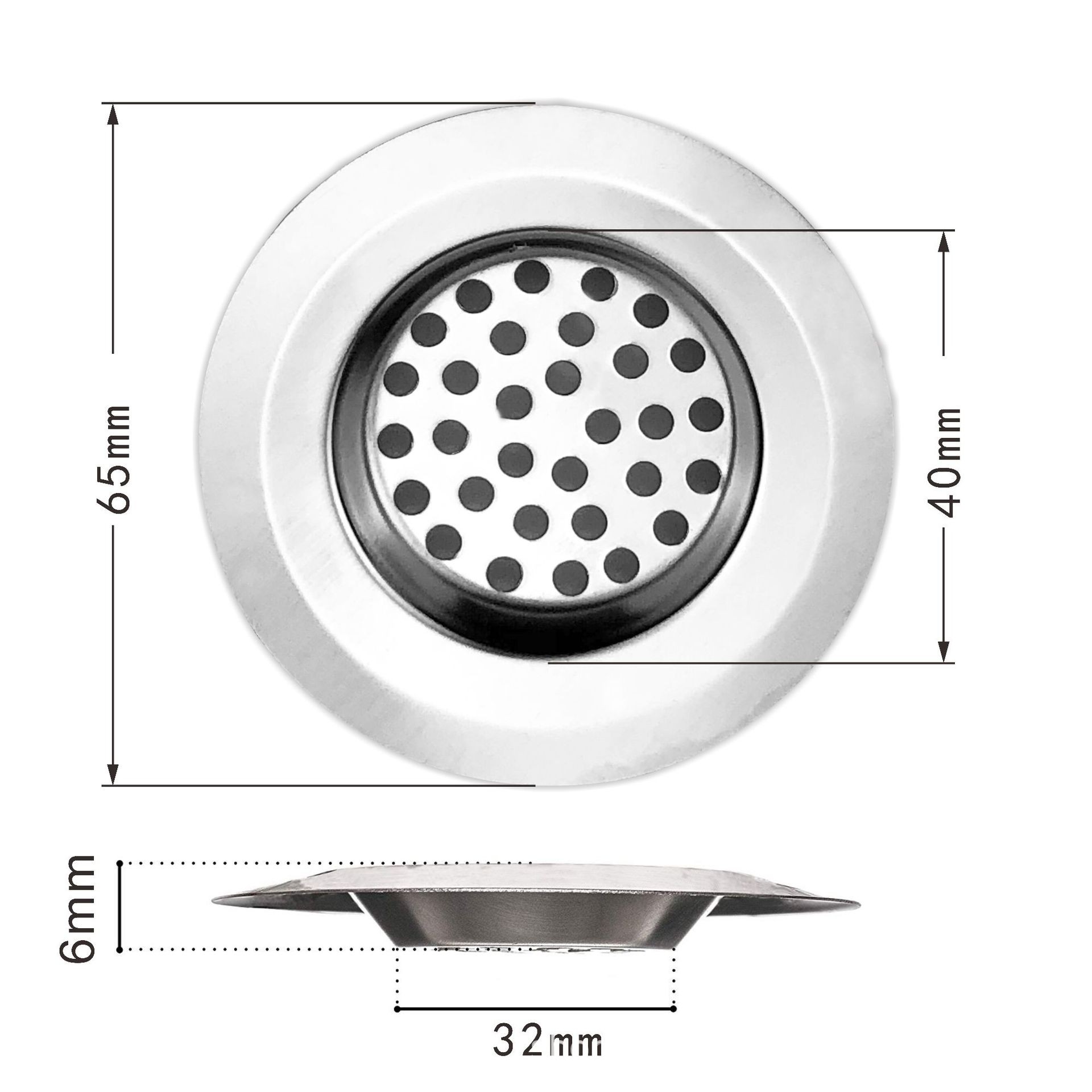 Keukengootsteen Filter Roestvrijstalen Anti-Blokkerende Gootsteen Riool Zeven Badkamer Vloer Afvoeren Netto Haar Vanger Vuilnisfilters: nikkel
