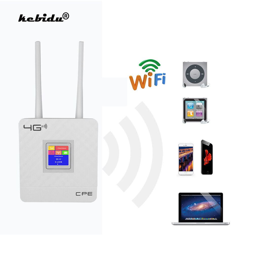 3G 4G Lte Wifi Rouer Ondersteuning Hotspot Wan/Lan-poort Dual Externe Antennes Ontgrendeld Draadloze Router + Sim Card Slot