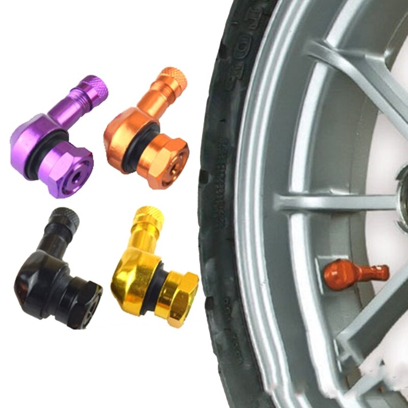 Vástago de válvula de aleación de aluminio con ángulo de 90 grados, vástago de válvula para neumático sin cámara de motocicleta CNC, 2 uds., para piezas de rueda de llanta de 11,3mm