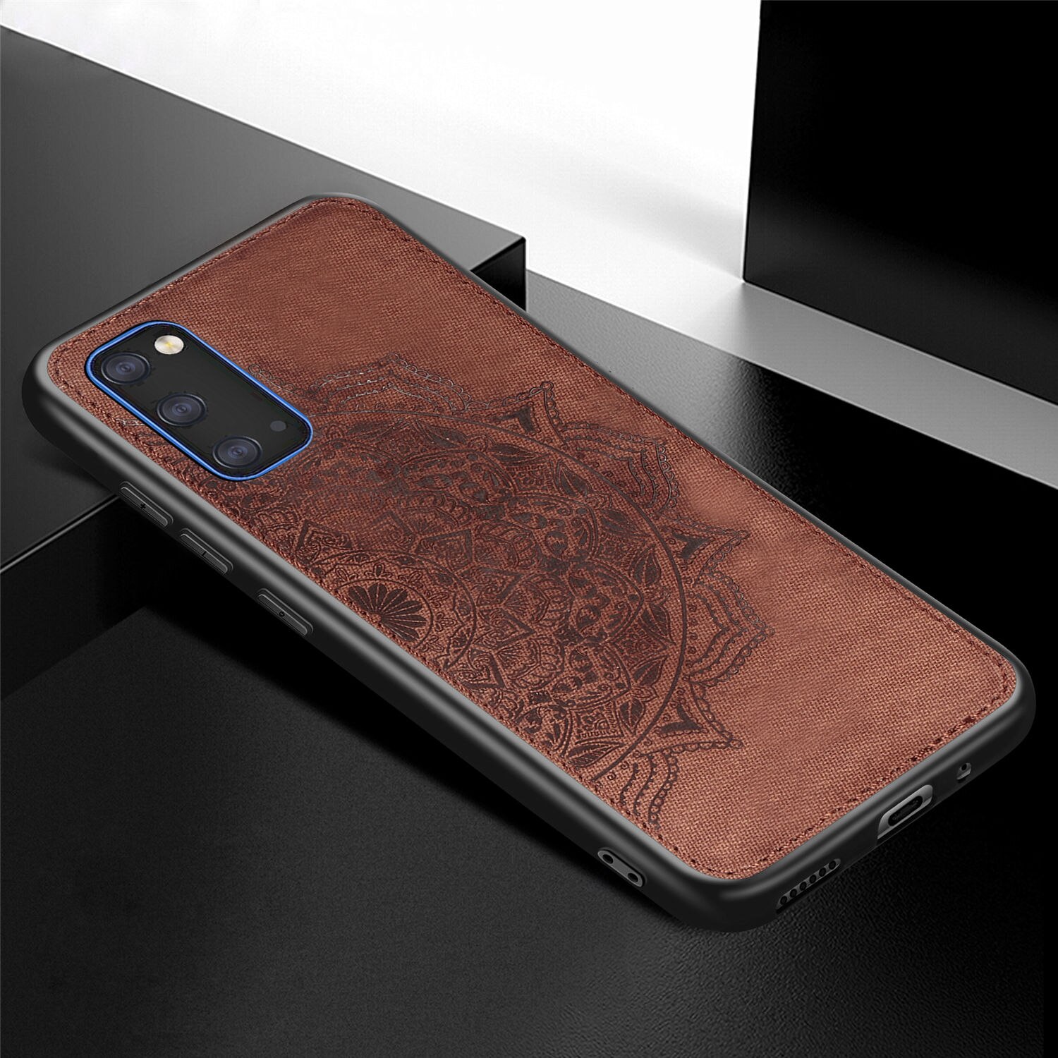 Tkanina bawełniana etui do samsung galaxy s20 Ultra s 20 plus s20 + s20Ultra s20plus magnetyczny silikonowy pokrowiec na telefon coque fundas: s20 plus / brown