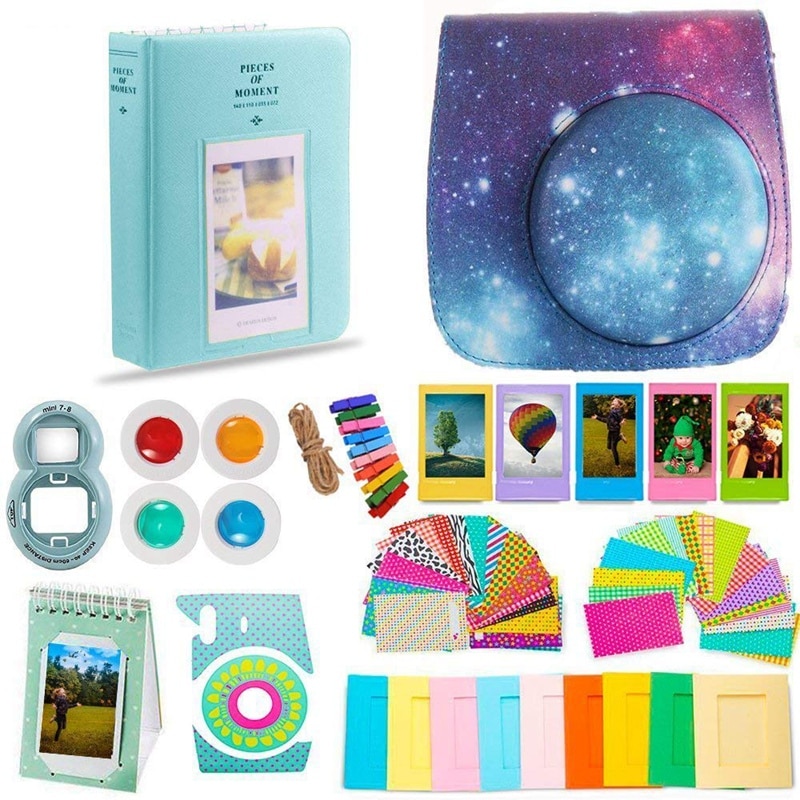 Til fujifilm instax mini 9 outfittilbehør - beskyttelsescover, hængende rammer, filtre & selfie-linse, fotoalbum, filmdekor s: Default Title