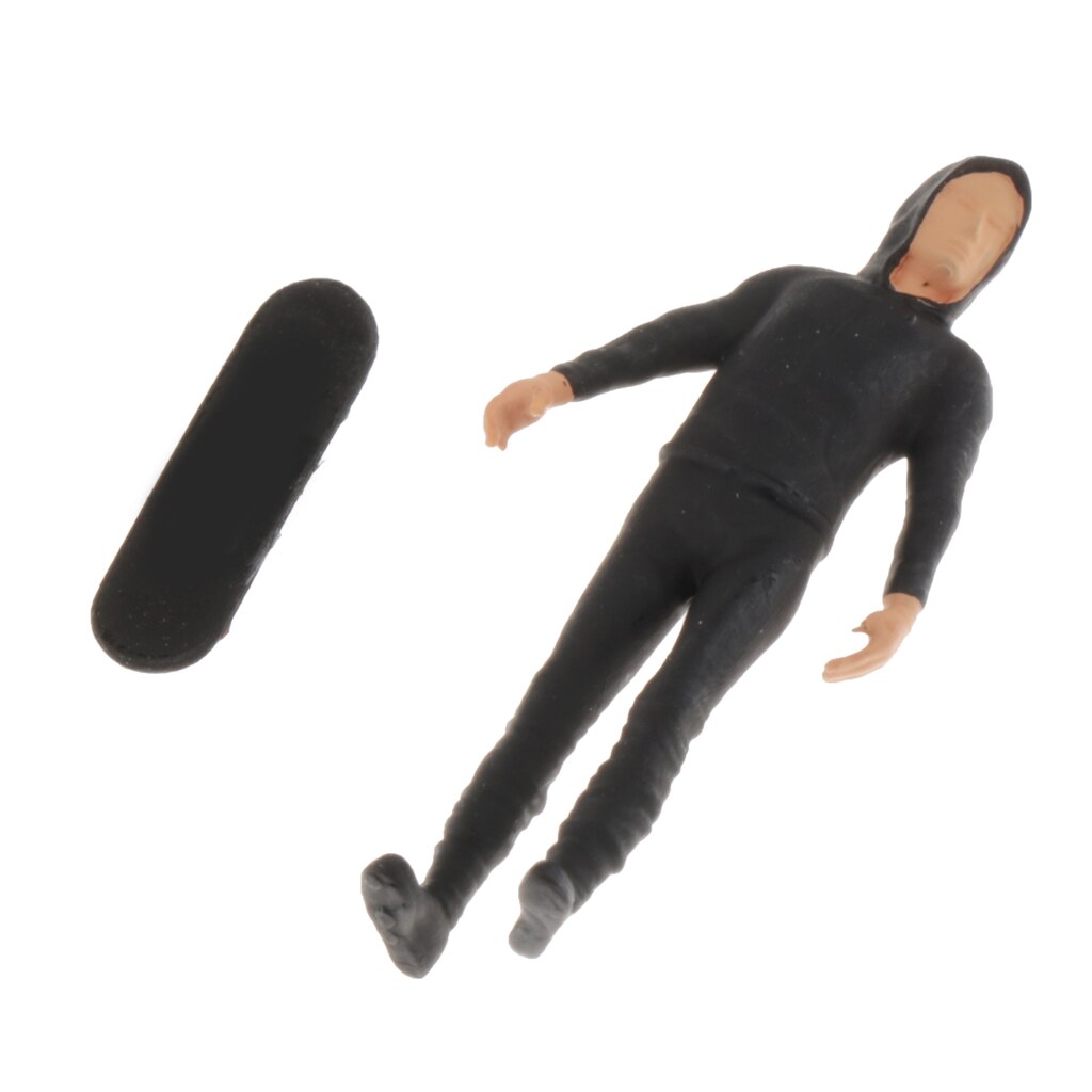 Skater Boy W/ Skateboard Figure Character Layout 1/64 Miniature People Figures