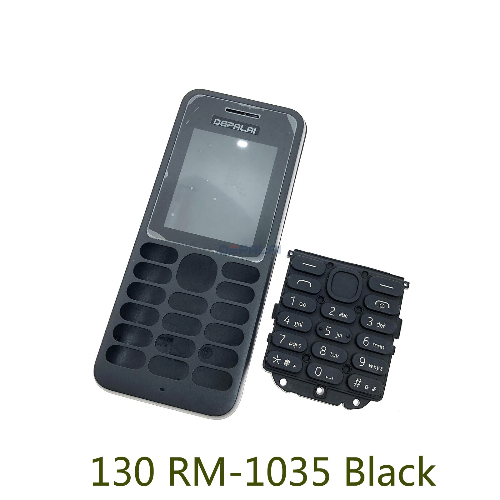 Pour Nokia 130 TA-1017 130 DS RM-1035 Rm1122 boîtier complet de téléphone portable: 130 RM-1035 Black