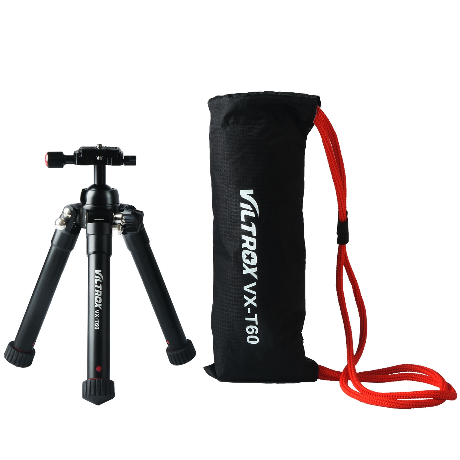 Viltrox VX-60 Mini Table Tripod Camera Portable folding Desktop Aluminum Compact Tripod with Ball Head for DSLR Sports camera