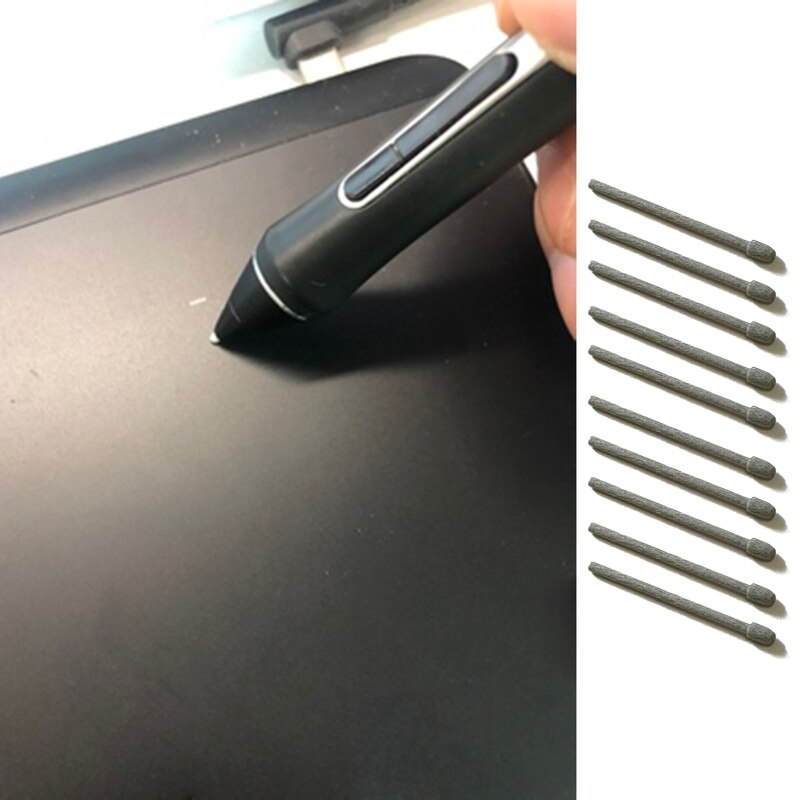 Almohadilla de dibujo gráfico, puntas de fieltro, puntas de lápiz óptico de repuesto para Intuos Pro PHT860/ PHT660 , Cintiq DTH1320/1620 D5QC, 10 piezas