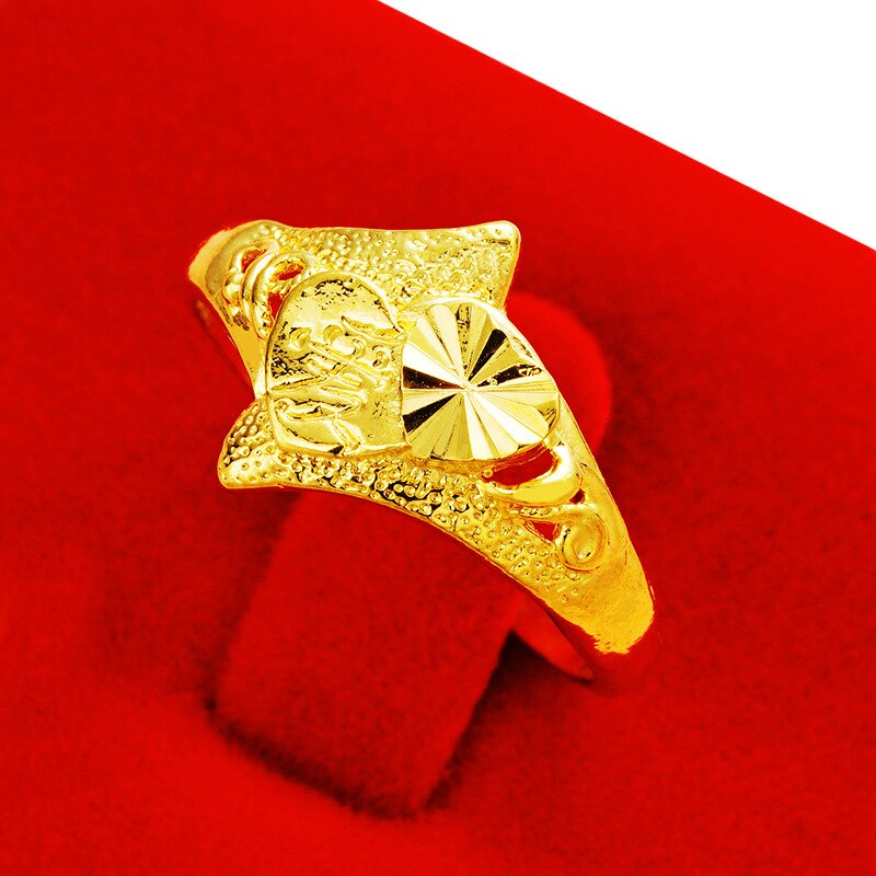 Bagues simples ondulées pour femmes, couleur or 24K, en cuivre pur, bague hypoallergénique, bijoux de mariage, de dames, nouveautés: NT1001Y-13