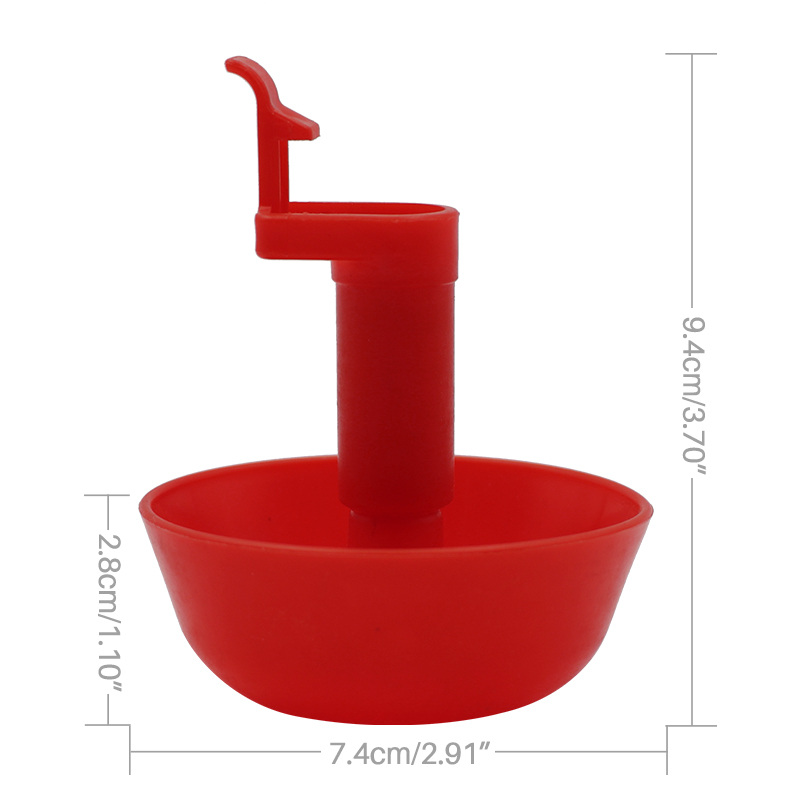Abreuvoir automatique à tétine pour poulet, 15 pièces, mangeoire pour poulailler, abreuvoir rouge pour volaille: 15Pcs drinker cup