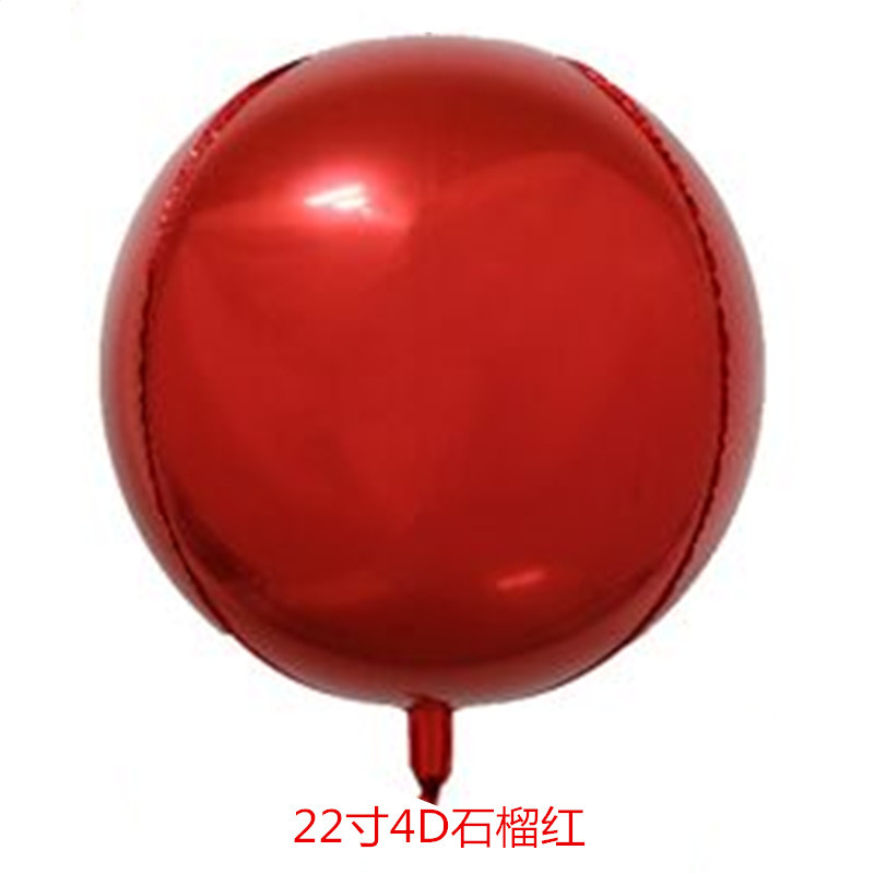 18 tum stor pärlemorskimrande 4d aluminium film ballong födelsedagsfest metall bröllopsfest dekoration bakgrund foto rekvisita: Djupröd