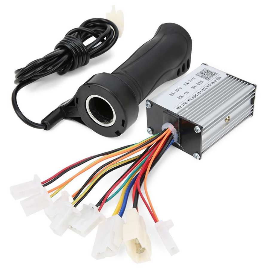 Electric Bicycle Controller Set 24V 250W Brush Controller Extended Cable Single Hand Grip Set Electric Bicycle Handlebar