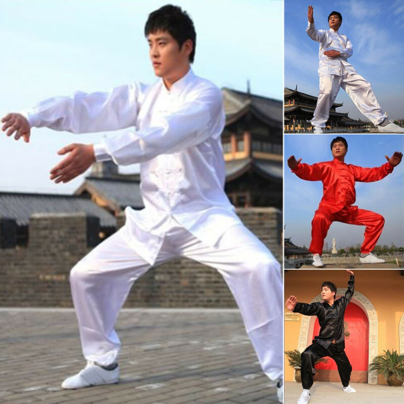 Tai chi præstationstøj unisex kampsport uniform kung fu dragt kostume