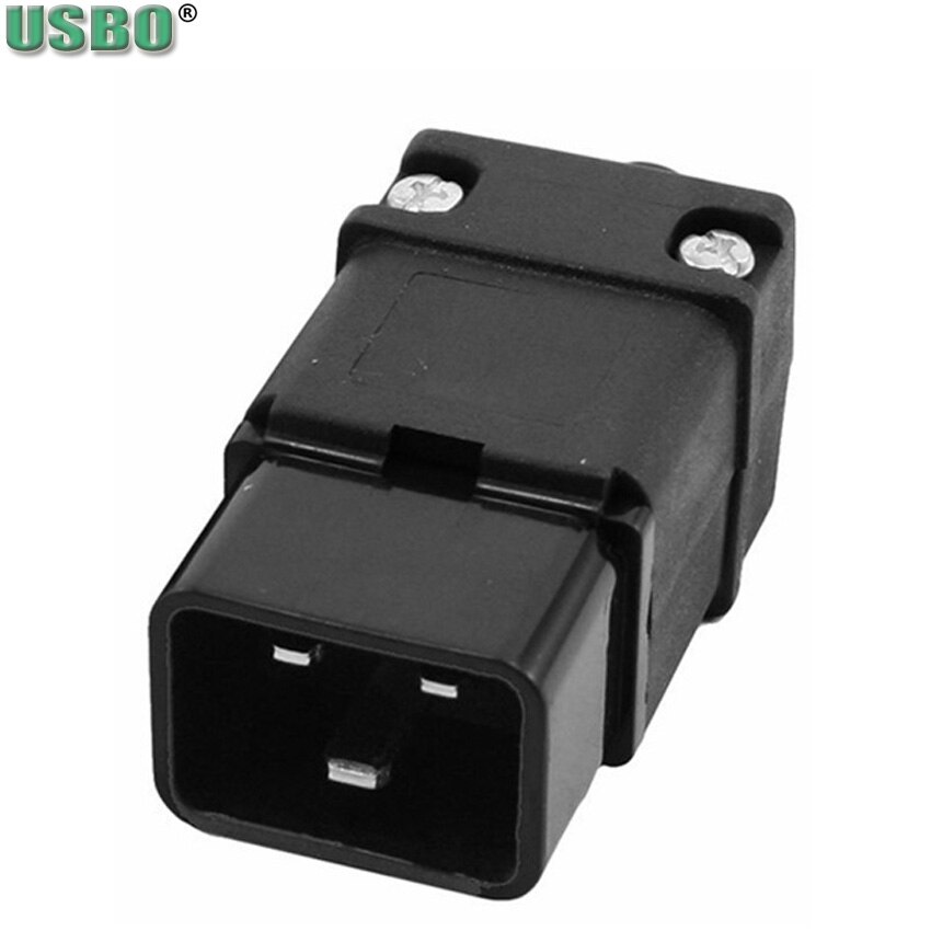 Zwart IEC320 C19 C20 plug adapter ups pdu kabel co... – Grandado