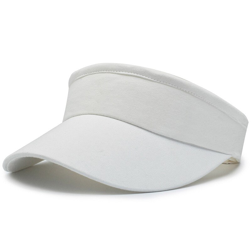 Summer Women Sun Visor Hat Outdoor Sports Running Baseball Cap Hats Beach Empty Hat: White